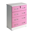 Home Square 2-Piece Set with Full Captains Bed and Dresser with Lock