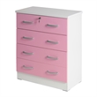 Home Square 2-Piece Set with Full Captains Bed and Dresser with Lock