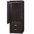 Home Square 2-Piece Set with Wardrobe Armoire and Platform Pine Twin Bed