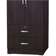 Home Square 2-Piece Set with Wardrobe Armoire and Platform Pine Twin Bed