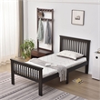 Home Square 2-Piece Set with Wardrobe Armoire and Platform Pine Twin Bed