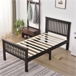 Home Square 2-Piece Set with Wardrobe Armoire and Platform Pine Twin Bed