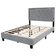 Home Square 2-Piece Set with Queen Platform Bed and Wardrobe Armoire Closet