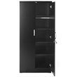 Home Square 2-Piece Set with Queen Platform Bed and Armoire Wardrobe Cabinet
