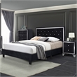 Home Square 3-Piece Set with Queen Bed Tall Chest Wardrobe 2-Drawer Nightstand