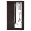 Home Square 2-Piece Set with Double Sliding Door Wardrobe & Pine Twin Bed