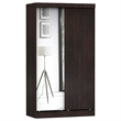 Home Square 2-Piece Set with Double Sliding Door Wardrobe & Pine Twin Bed