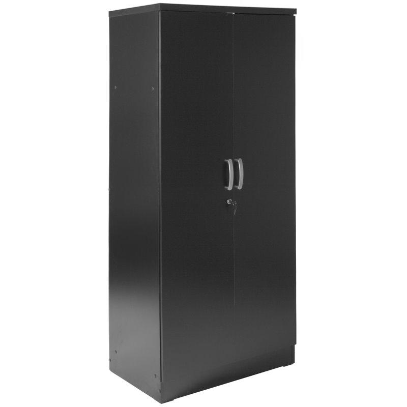 Home Square 2-Piece Set with Armoire Wardrobe Cabinet and 2-Drawer Nightstand