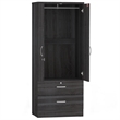 Home Square 2-Piece Set with Platform King Bed and 2-Door Wardrobe Armoire