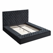 Home Square 2-Piece Set with Platform Queen Bed and 2-Door Wardrobe Armoire