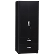 Home Square 2-Piece Set with Platform Queen Bed and 2-Door Wardrobe Armoire