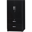 Home Square 2-Piece Set with Platform Queen Bed and 2-Door Wardrobe Armoire