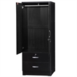 Home Square 2-Piece Set with Platform Queen Bed and 2-Door Wardrobe Armoire