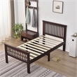 Home Square 3-Piece Set with Pine Twin Bed 4-Drawer Dresser with Lock Nightstand