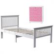 Home Square 2-Piece Set with Twin Bed and 4-Drawer Chest Dresser with Lock