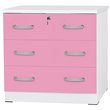 Home Square 2-Piece Set with Twin Bed & 3-Drawer Chest Bedroom Dresser