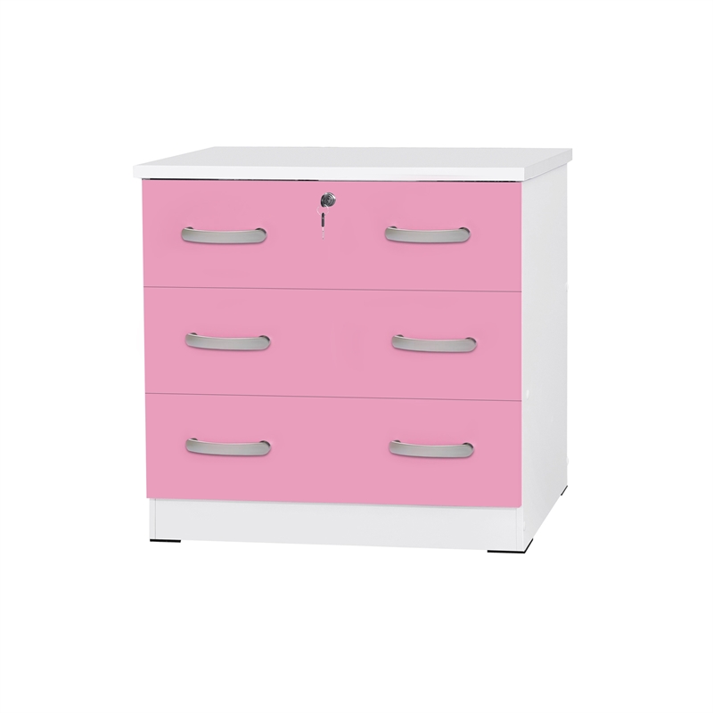 Home Square 2-Piece Set with Twin Bed & 3-Drawer Chest Bedroom Dresser