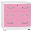 Home Square 2-Piece Set with Twin Bed & 3-Drawer Chest Bedroom Dresser