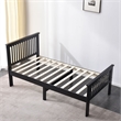 Home Square 2-Piece Set with Twin Bed & 2-Drawer Nightstand in Black