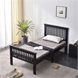 Home Square 3-Piece Set with Twin Bed 5-Drawer Tall Chest Wardrobe & Nightstand