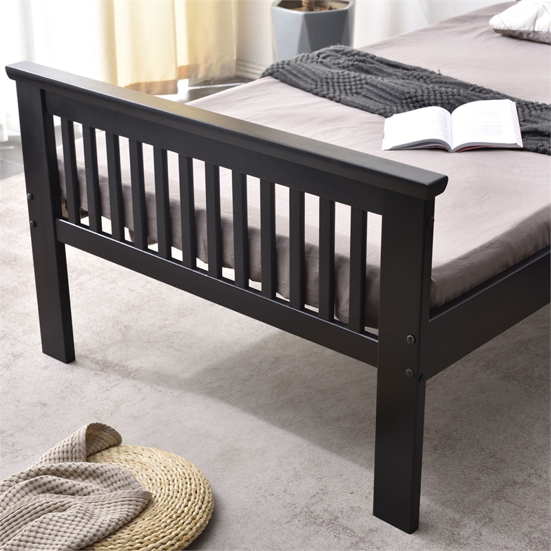 Home Square 3-Piece Set with Twin Bed 5-Drawer Tall Chest Wardrobe & Nightstand