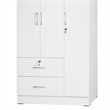 Home Square 2-Piece Set with Queen Captains Bed & Wardrobe Armoire Closet