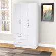 Home Square 2-Piece Set with Queen Captains Bed & Wardrobe Armoire Closet