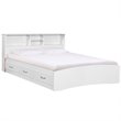 Home Square 2-Piece Set with Queen Captains Bed & Tall Chest Wardrobe in White