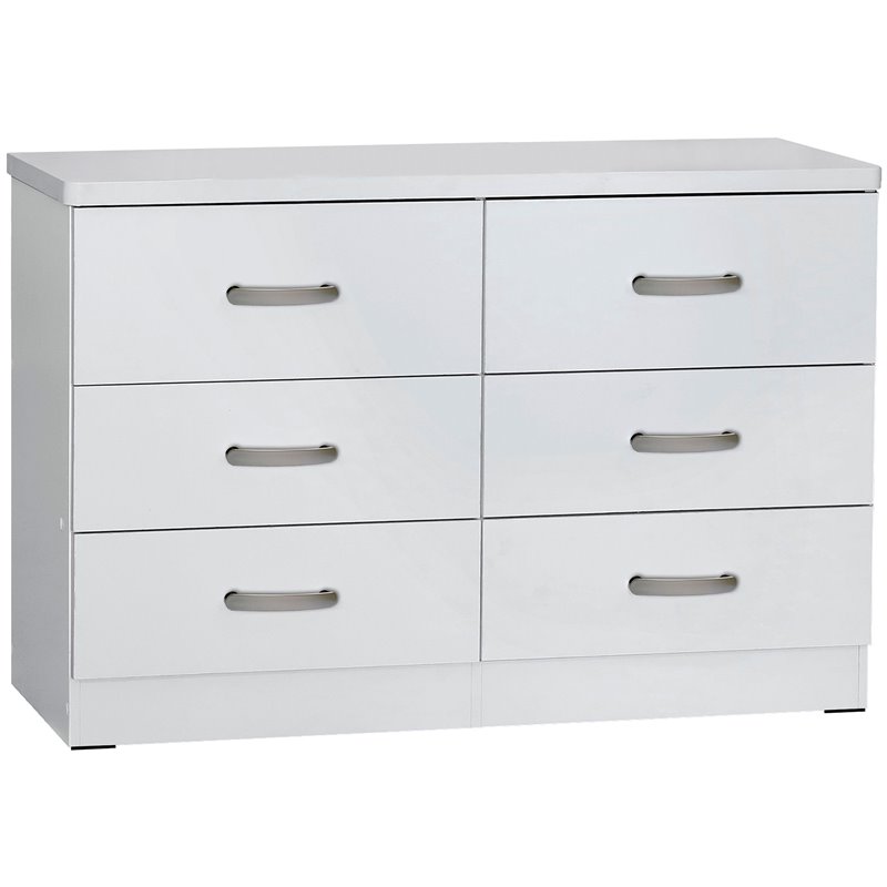 Home Square 2-Piece Set with Queen Captains Bed and 6-Drawer Bedroom Dresser