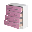 Home Square 2-Piece Set with Queen Captains Bed 4-Drawer Chest Dresser with Lock