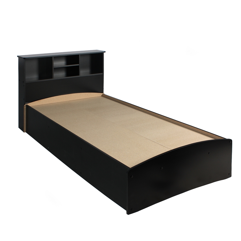 Home Square 2-Piece Set with Queen Captains Bed and 2-Door Wardrobe Armoire