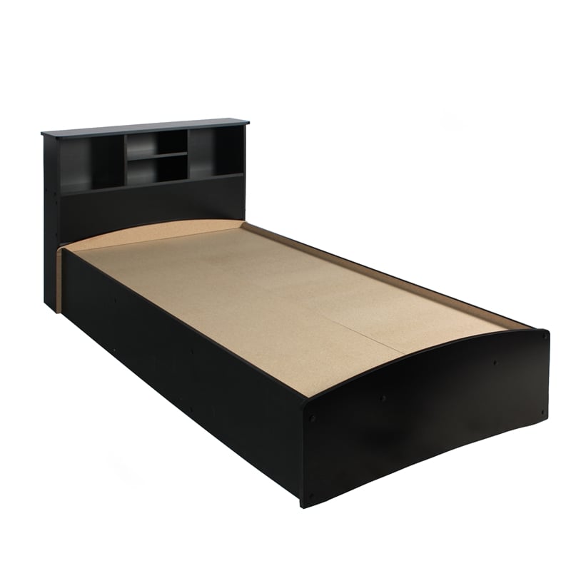 Home Square 2-Piece Set with Queen Captains Bed and Armoire Wardrobe Cabinet