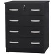 Home Square 3-Piece Set with Queen Bed 4-Drawer Dresser with Lock & Nightstand