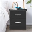 Home Square 3-Piece Set with Queen Bed 4-Drawer Dresser with Lock & Nightstand