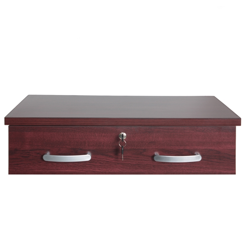 Home Square 2-Piece Set with Queen Captains Bed and 4-Drawer Dresser with Lock