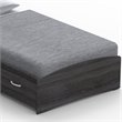 Home Square 2-Piece Set with Twin Captains Bed and Wardrobe Armoire Closet
