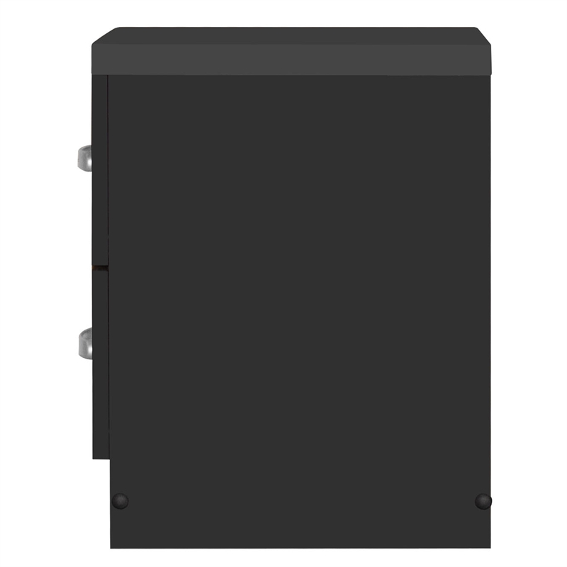 Home Square 3-Piece Set with Twin Bed 2-Door Wardrobe Armoire & Nightstand