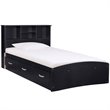 Home Square 2-Piece Set with Twin Captains Bed & 5-Drawer Tall Chest Wardrobe