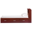 Home Square 2-Piece Set with Twin Captains Bed & 4-Drawer Dresser with Lock