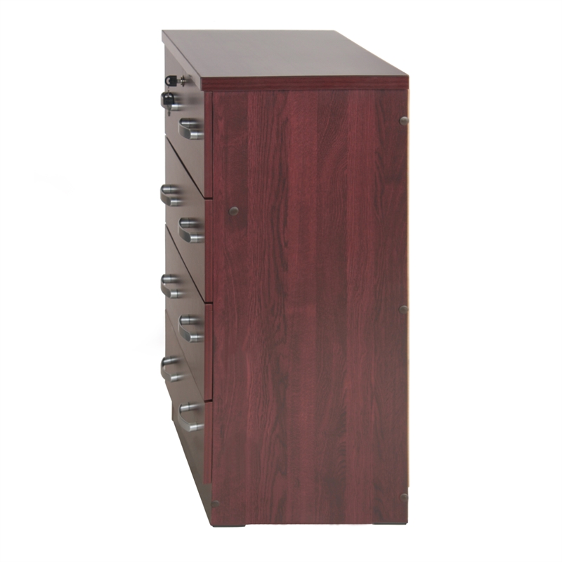 Home Square 2-Piece Set with Twin Captains Bed & 4-Drawer Dresser with Lock