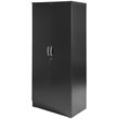 Home Square 2-Piece Set with Queen Platform Bed & Armoire Wardrobe Cabinet