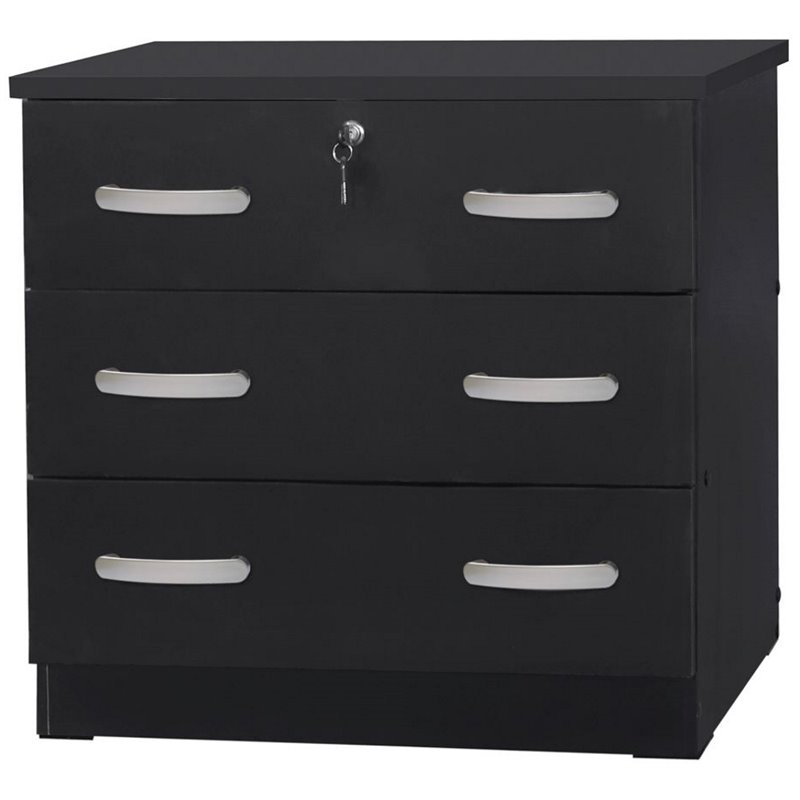 Home Square 2-Piece Set with Queen Platform Bed & 3-Drawer Chest Bedroom Dresser