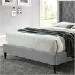 Home Square 2-Piece Set with Queen Platform Bed Wardrobe Armoire Closet in Gray