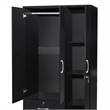 Home Square 3-Piece Set with Queen Bed Wardrobe Armoire Closet & Nightstand