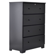 Home Square 3-Piece Set with Tufted Queen Bed 4-Drawer Chest Dresser Nightstand