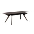 Home Square 7 Piece Dining Set with Dining Table and 6 Chairs in Dark Oak