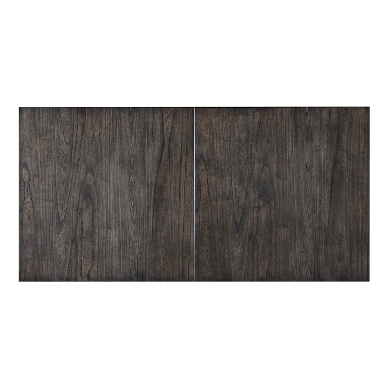 Home Square 7 Piece Dining Set with Dining Table and 6 Chairs in Dark Oak