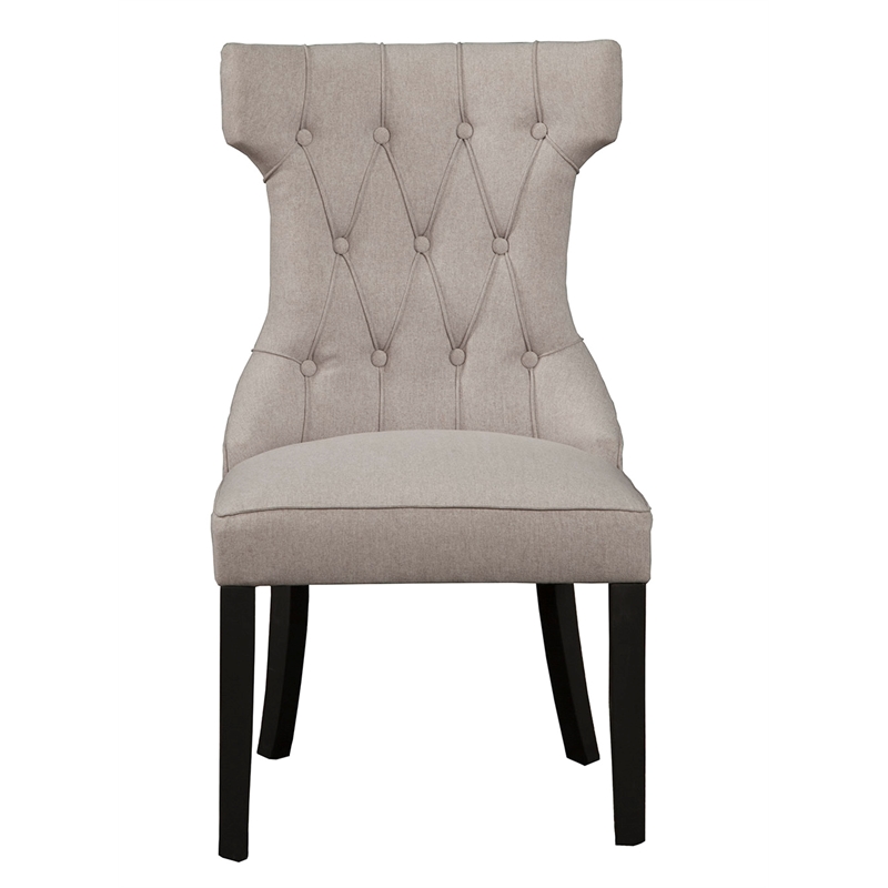 Home Square 7 Piece Dining Set with Dining Table and 6 Chairs in Dark Oak