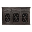 Home Square 7 Piece Dining Set with Dining Table 4 Chairs 1 Bench and Sideboard