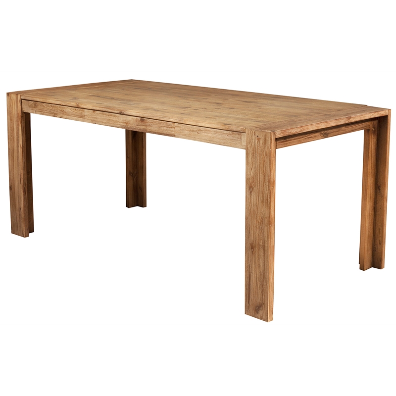 Home Square 6 Piece Dining Set with Dining Table Bench and 4 Chairs in Oak